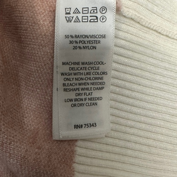 Nanette Lepore Pink & Cream Gingham Plaid Button Down Cardigan Sweater ~ Size L - Picture 4 of 4